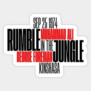 Rumble in the Jungle / 2 Sticker